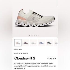 On Running Cloudswift 3 in Ivory | Rose